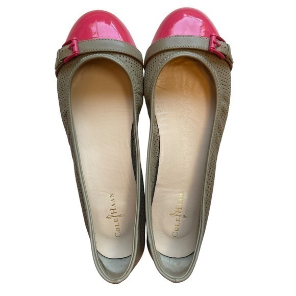 Cole Haan Air Reese Nike‎ Air Ballet Flat in Nude & Hot Pink Women's Size 6.5 - Picture 6 of 8